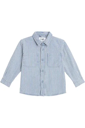 Il gufo Sobrecamisa de algodón y lino a rayas