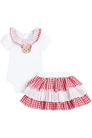 MONNALISA Bebé - set de body y falda de algodón