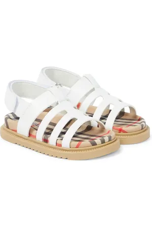 Burberry Sandalias de piel con Burberry Check