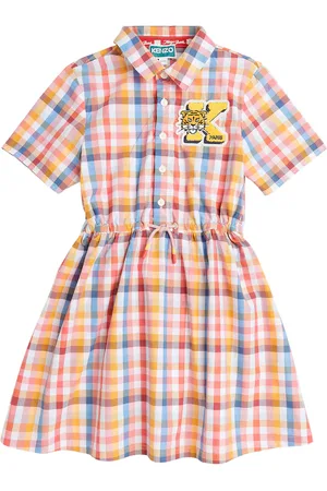 Kenzo Vestido Campus de algodón a cuadros