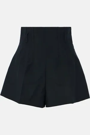 Prada Shorts de lana y mohair de tiro alto