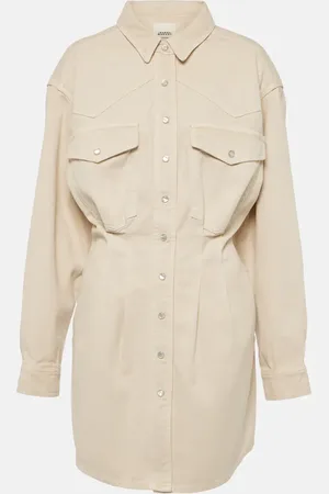 Isabel Marant Vestido camisero Liliko de sarga