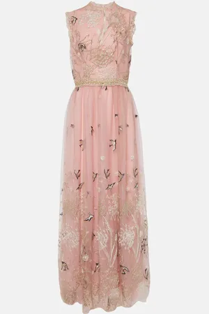 Costarellos Vestido de fiesta de tul bordado