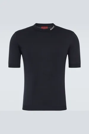 Gucci Camiseta de seda y algodón con logo