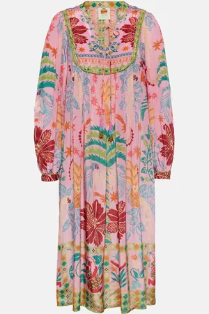Farm Rio Vestido midi Fruits Queen estampado