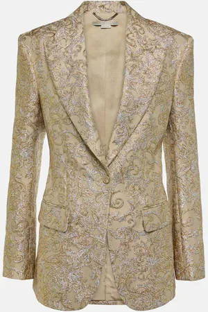 Stella McCartney Blazer de botonadura simple con brocado