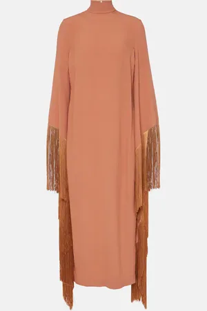 ‎Taller Marmo‎ Vestido midi Del Mar de crepé con flecos
