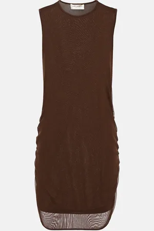 Saint Laurent Vestido corto de tul