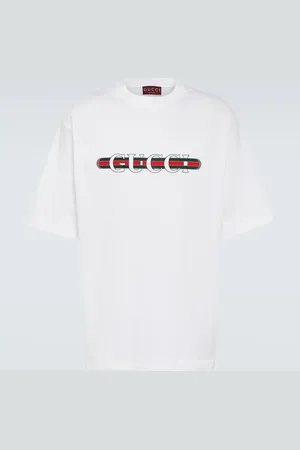 Gucci Camiseta de jersey de algodón con logo