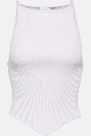 Courrèges Courrèges Tank top acanalado con logo