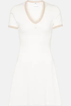 Courrèges Courrèges Vestido corto de algodón con logo