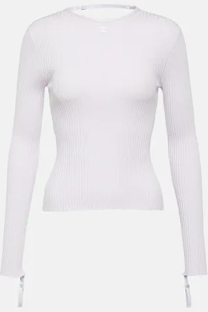 Courrèges Courrèges Top acanalado con aberturas