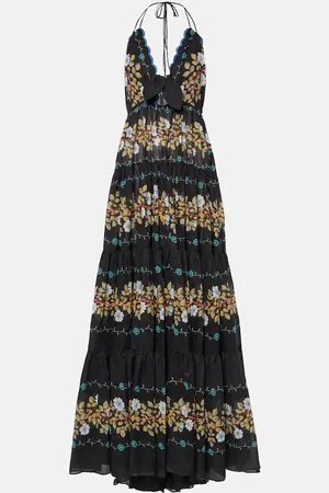 Etro Vestido de algodón floral a capas