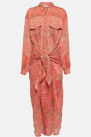 Isabel Marant Vestido camisero Anesy de algodón y seda