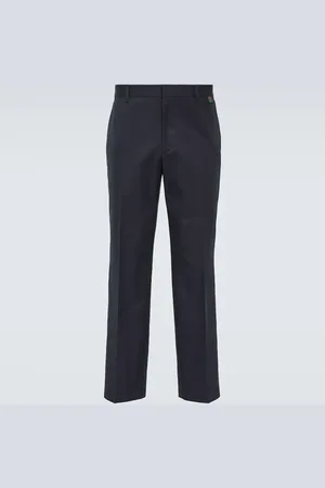Gucci Pantalones rectos de sarga de algodón