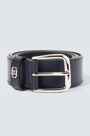 Gucci Cinturón de piel con GG