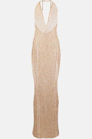 Tom Ford Vestido de fiesta de malla metalizada