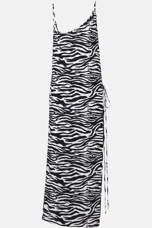 The Attico Vestido midi estampado con abertura