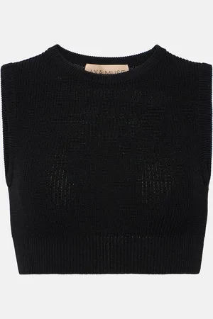 AYA MUSE Crop top de algodón acanalado