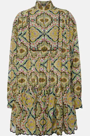 Etro Vestido camisero de algodón estampado