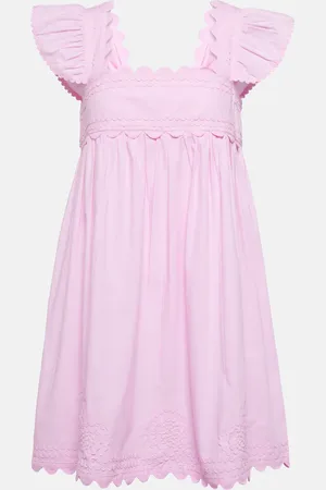Juliet Dunn Vestido corto de algodón bordado