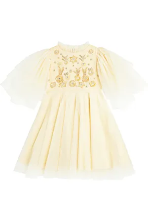 Tutu Du Monde Vestido Guilded Floral de tul adornado