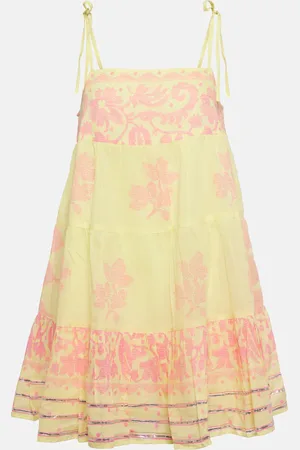 Juliet Dunn Vestido corto de algodón a capas