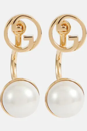 Gucci Pendientes Blondie Interlocking G con perlas sintéticas
