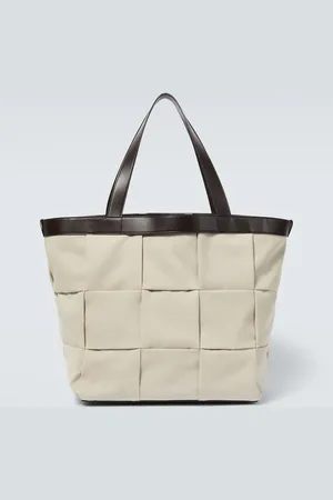 Bottega Veneta Tote Arco de lona de lona con piel