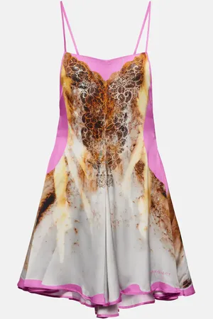 Y / PROJECT Vestido lencero estampado