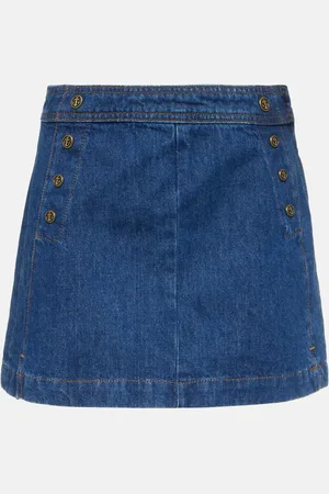 Frame Minifalda Sailor Snap de denim