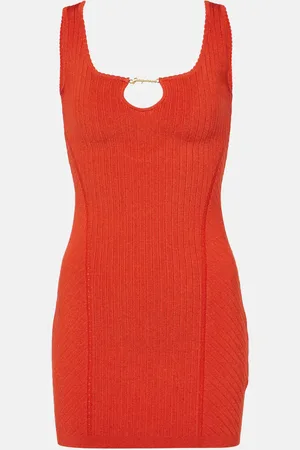 Jacquemus Vestido corto acanalado La Mini Robe Sierra