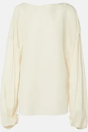 Khaite Top Quico de organza de seda y algodón