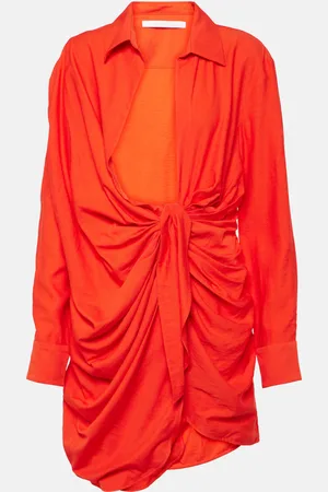 Jacquemus Vestido camisero La Robe Bahia drapeado