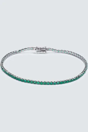 Shay Pulsera tenis de oro negro de 18 ct con esmeraldas