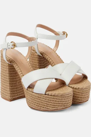 Gianvito Rossi Sandalias de piel con plataforma