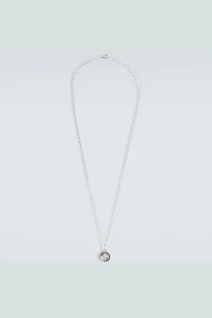 Gucci Collar de cadena de plata de ley con GG