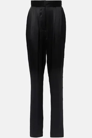TOVE Pantalones rectos Remi de seda de tiro alto