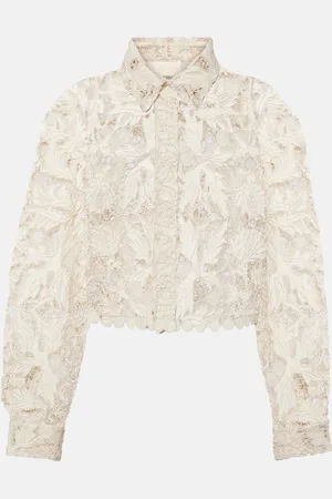 Isabel Marant Camisa cropped Margaret de encaje de algodón