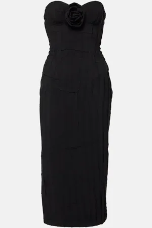 BLUMARINE Vestido midi con aplique floral