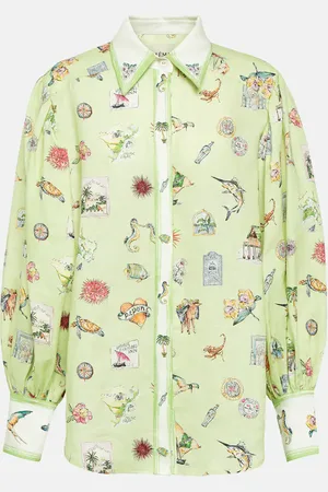 ALÉMAIS Alémais Camisa de lino estampada