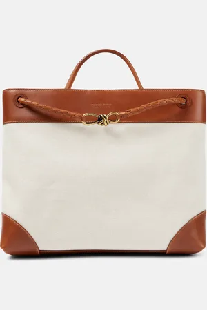 Bottega Veneta Tote Andiamo Large de lona con piel