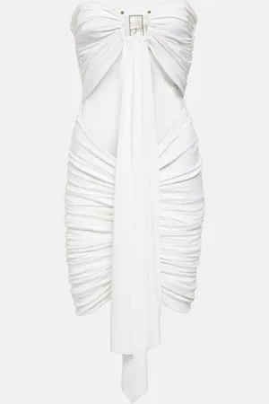CHRISTOPHER ESBER Vestido corto fruncido Bezel Quartz
