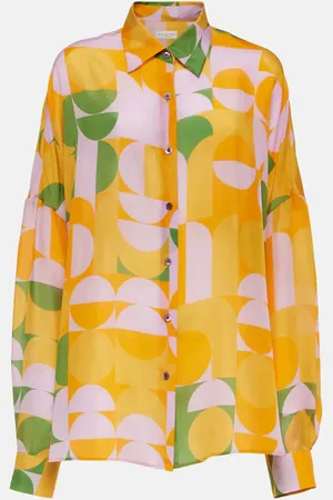 DRIES VAN NOTEN Camisa de seda estampada