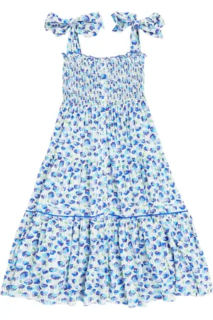 POUPETTE ST BARTH Vestido Trini fruncido estampado