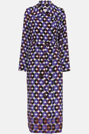 DRIES VAN NOTEN Abrigo cruzado estampado