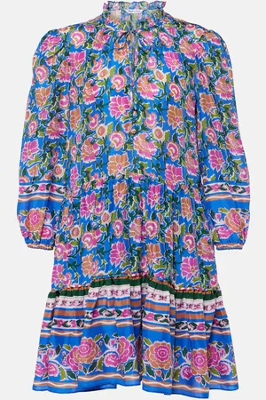 VERONICA BEARD Vestido corto Hawken de seda floral