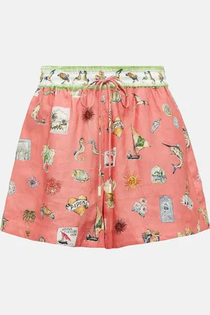 ALÉMAIS Alémais Shorts de lino estampados