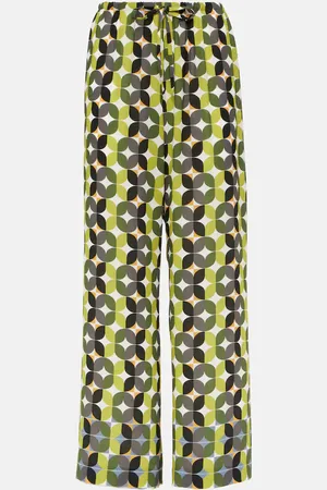DRIES VAN NOTEN Pantalones anchos de crepé de tiro alto