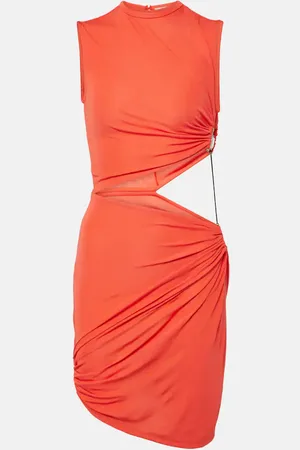 CHRISTOPHER ESBER Vestido corto Bezel con anillas y abertura